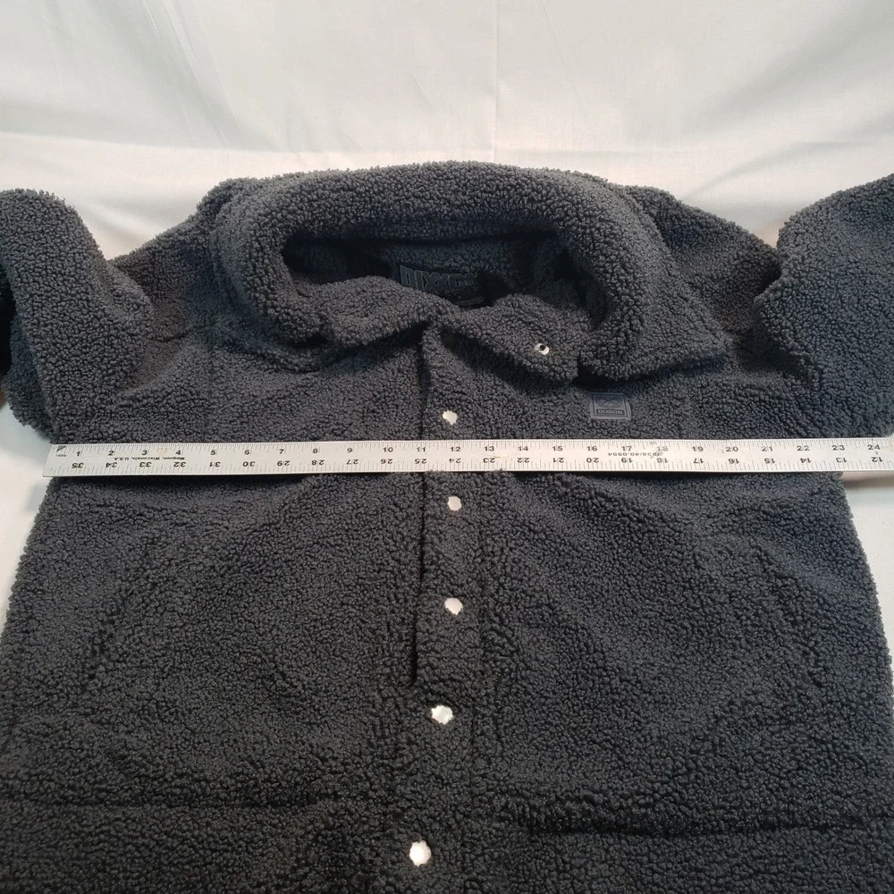 Dixxon Flannel Company Hyna Sherpa Jacket‎ Mens Size M Charcoal Grey Plaid Lined